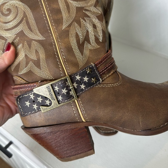 Durango Women’s Western Boots – Size 9.5M Brown Embroidered Leather Rodeo Ready - Picture 10 of 13